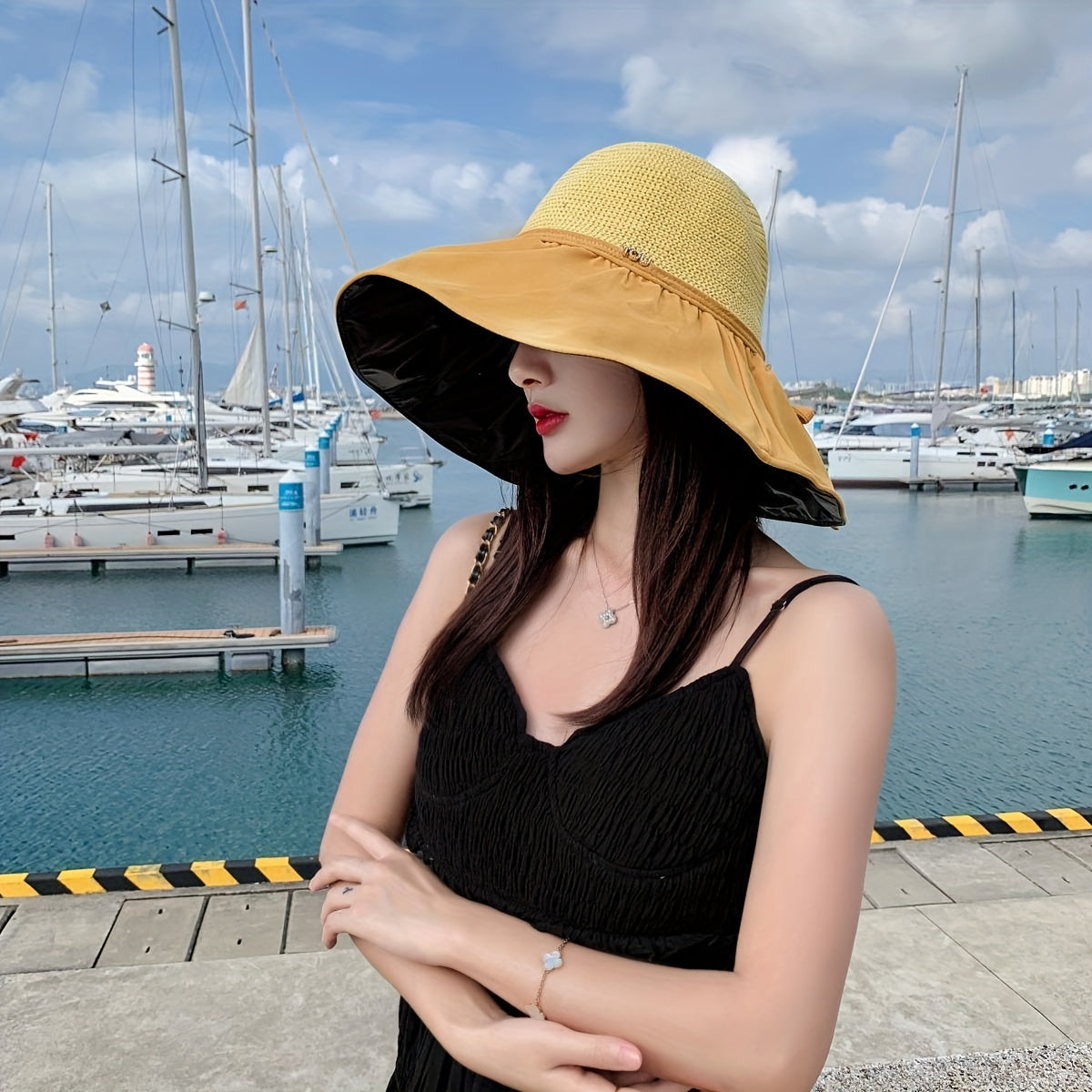 UPF 50 Sun Hat Wide Brim Mesh Sun Visor Women Beach Hats