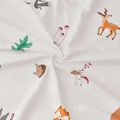 Forest Animals Print Soft Crib Sheet for Boys & Girls 0-3 Years