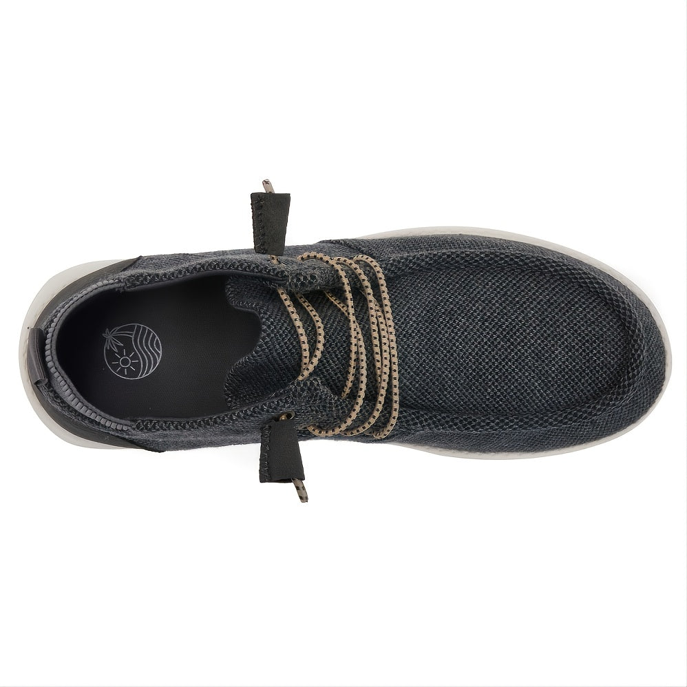 Men's Canvas Loafer Shoes Lightweight Slip On High Top