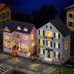 DollHouse Set With Furniture Creative House Puzzle Model Ornament Home Decor