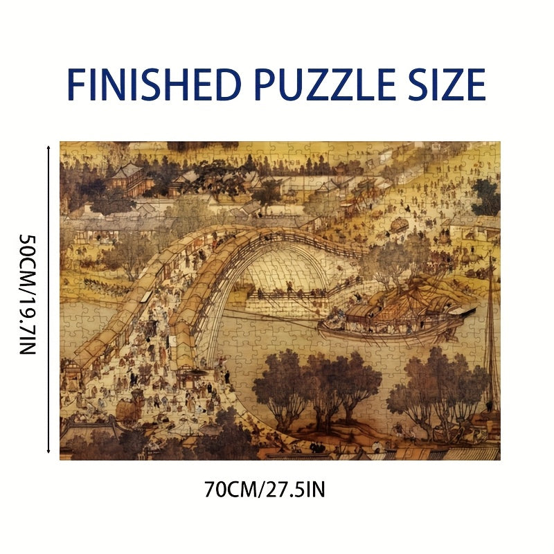 1000pcs Jigsaw Puzzle Ancient Chinese Town Traditional Architecture & Festive At