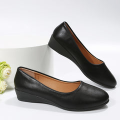 Women's Slip On Wedge Shoes Soft Sole Non Slip Casual Walking Flats