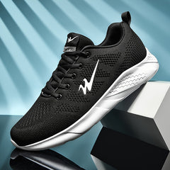 Men's Breathable Woven Sneakers Non Slip Soft Sole Shoe
