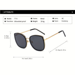 Large Square Frame Men's Sunglasses For Street Photography