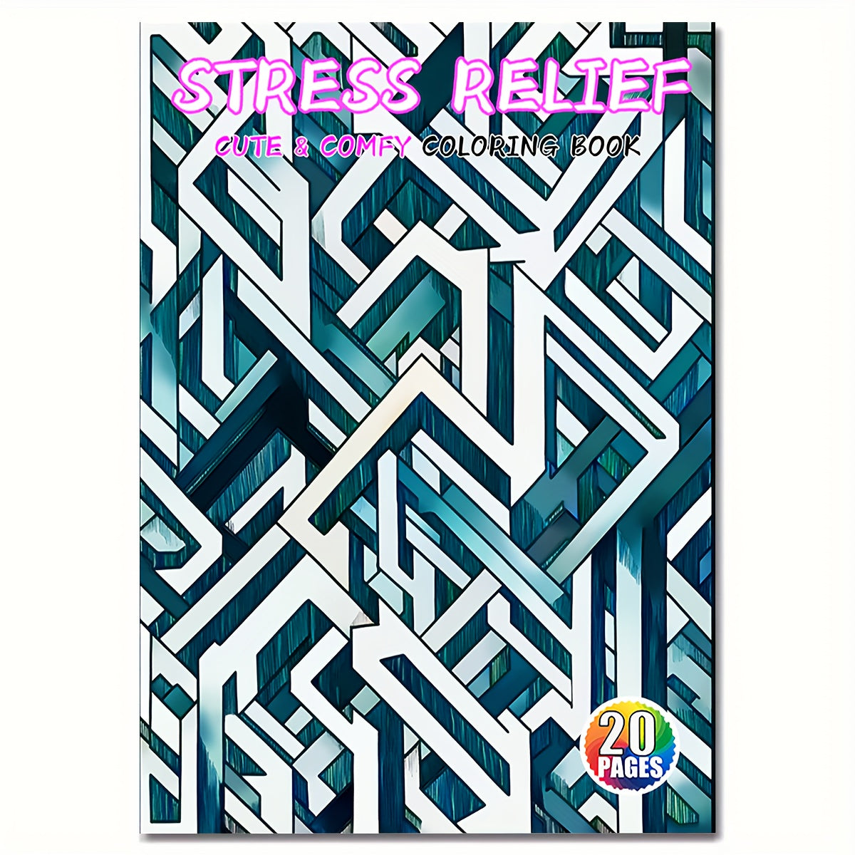 Adult Coloring Book Stress Relief 20 Pages 21x21 cm Thick Paper