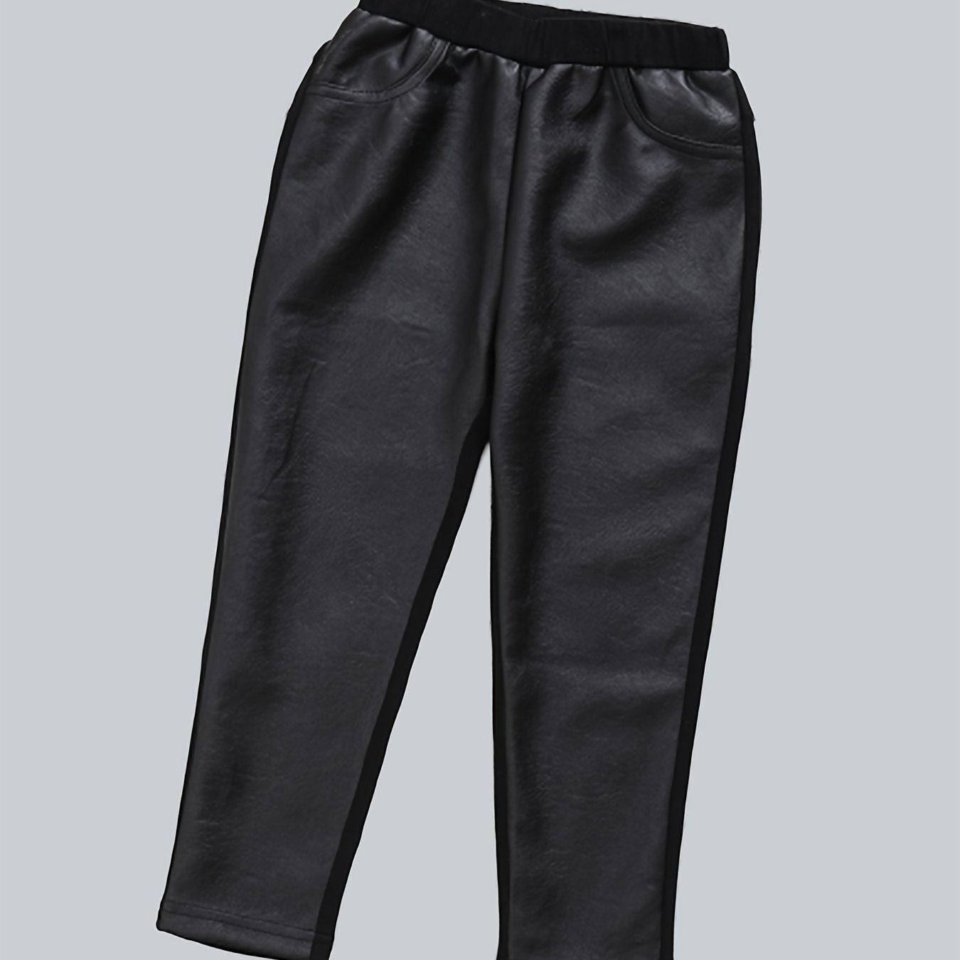 Boys Faux Leather Long Pants Spring Autumn Kids Clothing