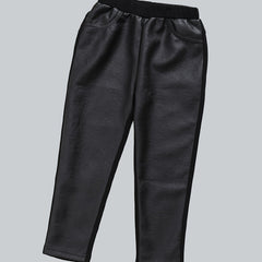 Boys Faux Leather Long Pants Spring Autumn Kids Clothing
