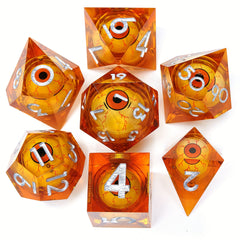 7pcs Floating Eyeball Polyhedral Sharp Edge Dice Set Roleplaying Game Gift