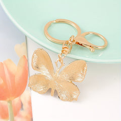 Zinc Alloy Diamond Butterfly Keychain Bag Ornament Holiday Gift