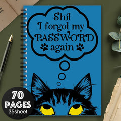 Cat Spiral Password Journal: Humorous Password Organizer