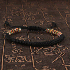 Buddhism Bracelet For Men Colorful Rope Lucky Red Bracelet