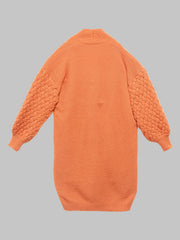 Cable Lantern Sleeve Cardigan with Pockets