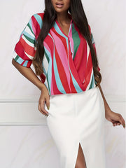 Women's Stripe Print Blouse
