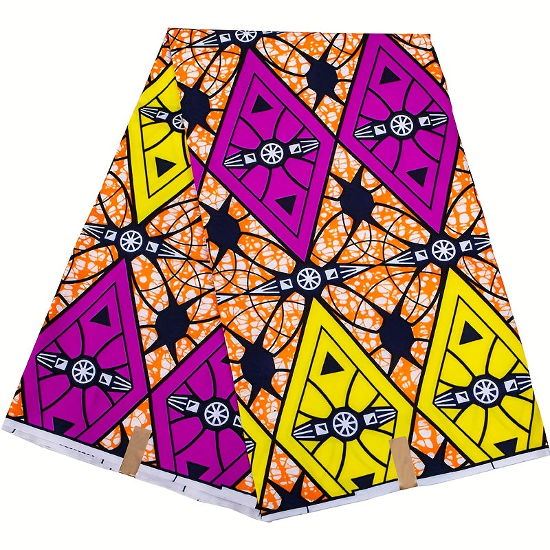 African Ethnic Wax Fabric Double Sided Geometric Printing Polyester Fabric