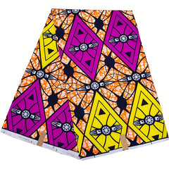 African Ethnic Wax Fabric Double Sided Geometric Printing Polyester Fabric