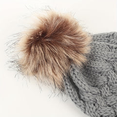 Baby Winter Warm Knitted Wool Beanie Cap Hat Cold-proof Woolen Hat