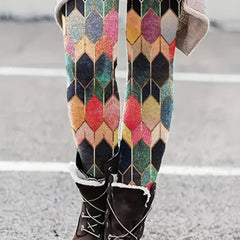 Geometric Print High Waist Skinny Leggings