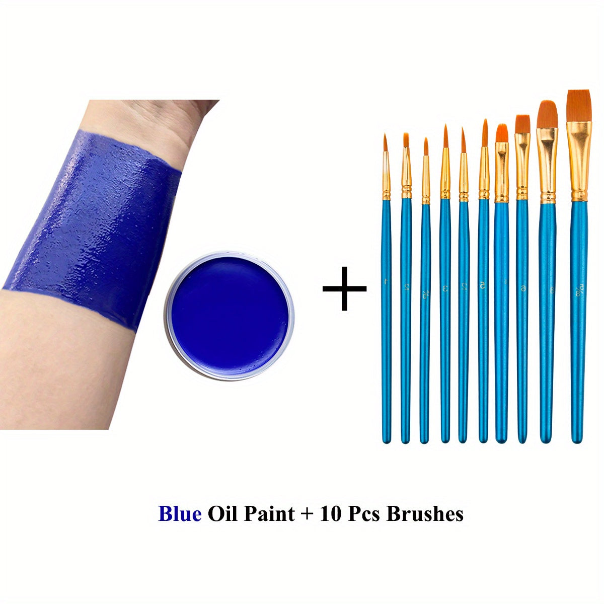 VERONNI Red Face Paint Set with 10 Brushes - Non Toxic Cosplay Makeup