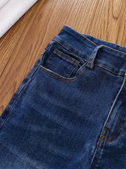 Girls Casual Ripped Skinny Jeans Teen Girls Stretchy Denim Pants