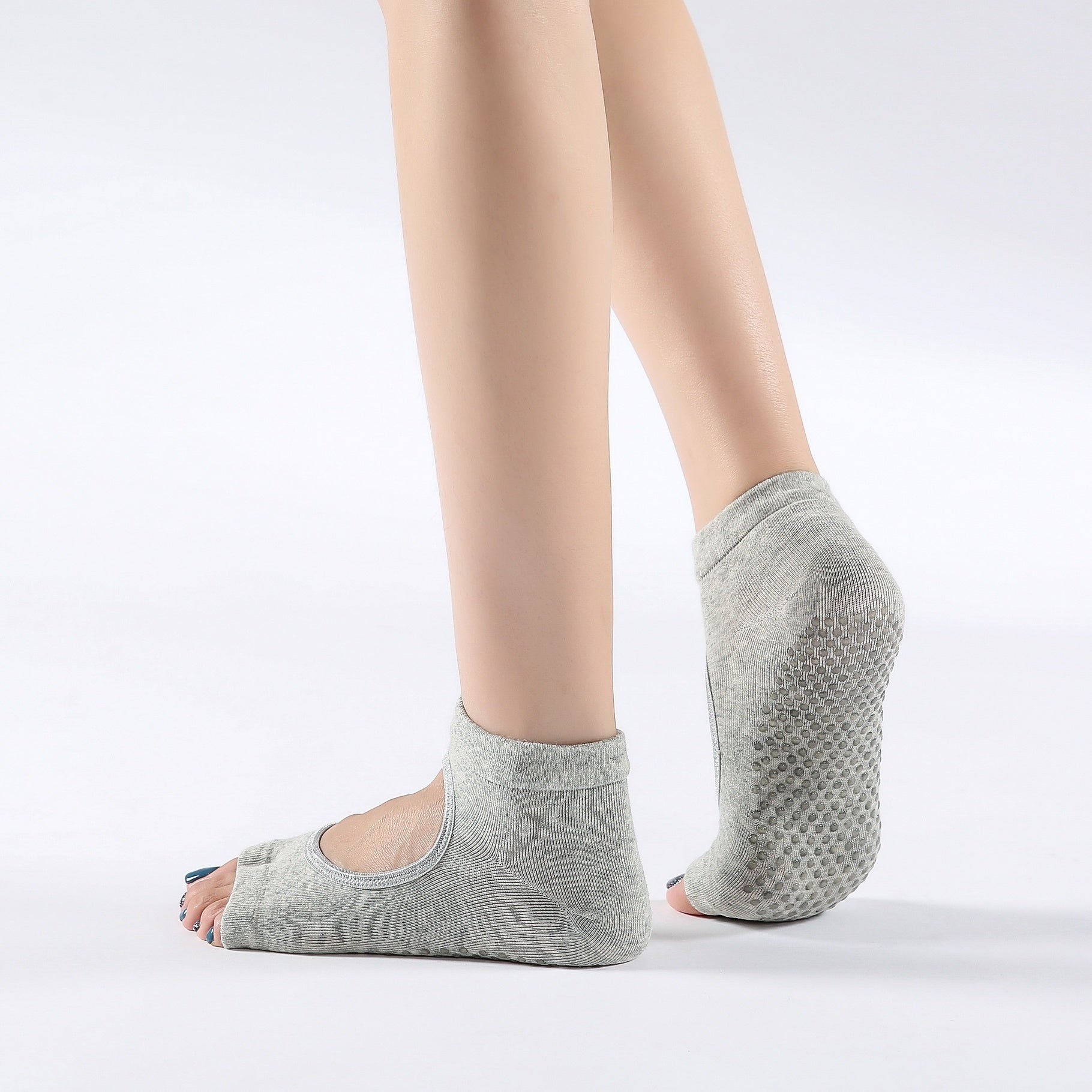 Split Toe Grip Socks Open Toe Non Slip Yoga Socks