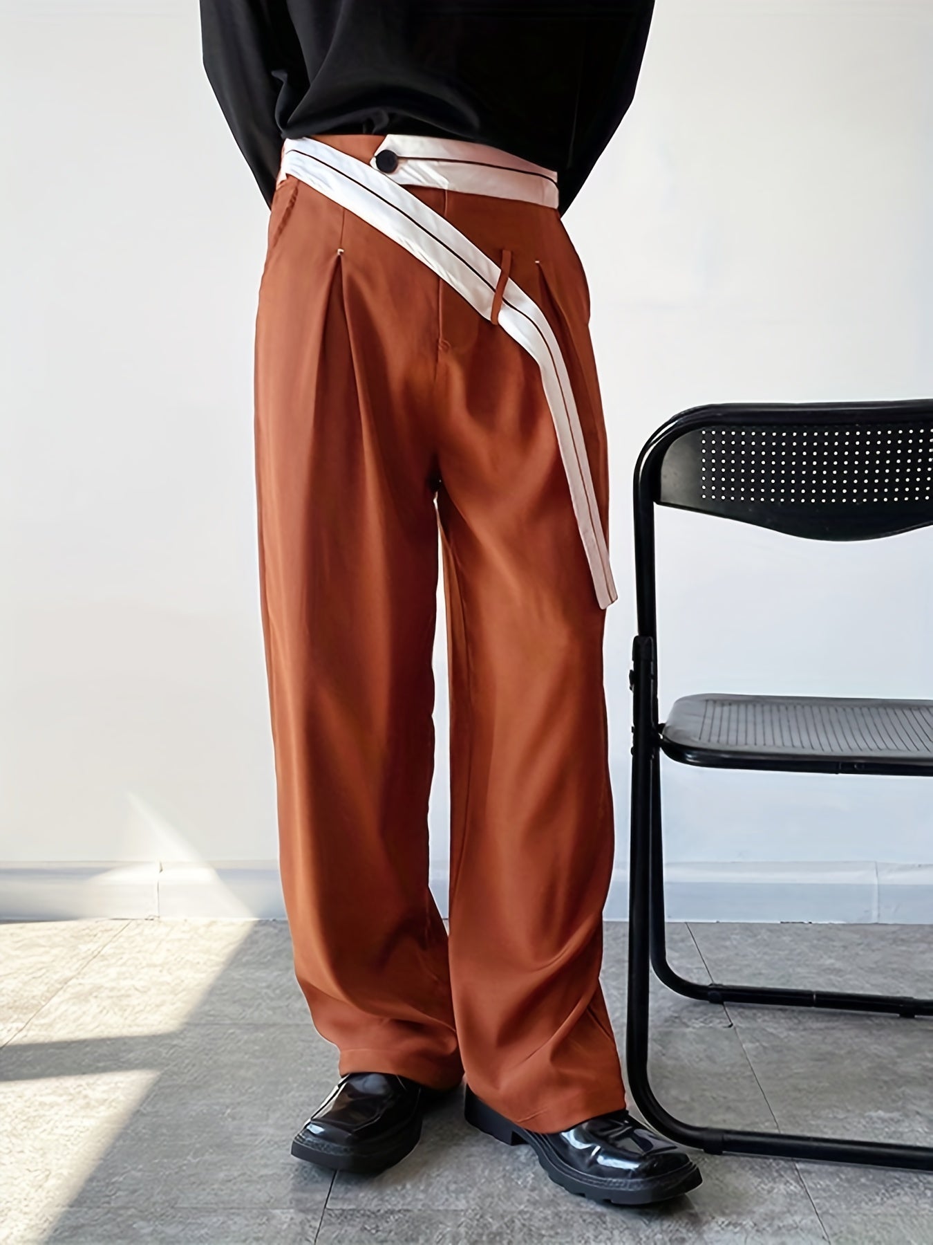 INCERUN Wide Leg Baggy Casual Pants Men Harajuku Style Sweatpants