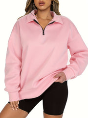 Casual Quarter Zip Sweatshirt for Women