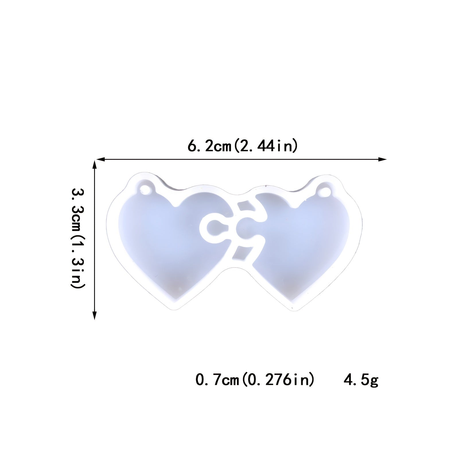 Puzzle Heart Silicone Keychain Mold DIY Jewelry Pendant Making Tool
