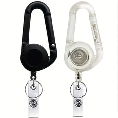 2pcs Telescopic Keychain Card Holder Key Chain Keyring