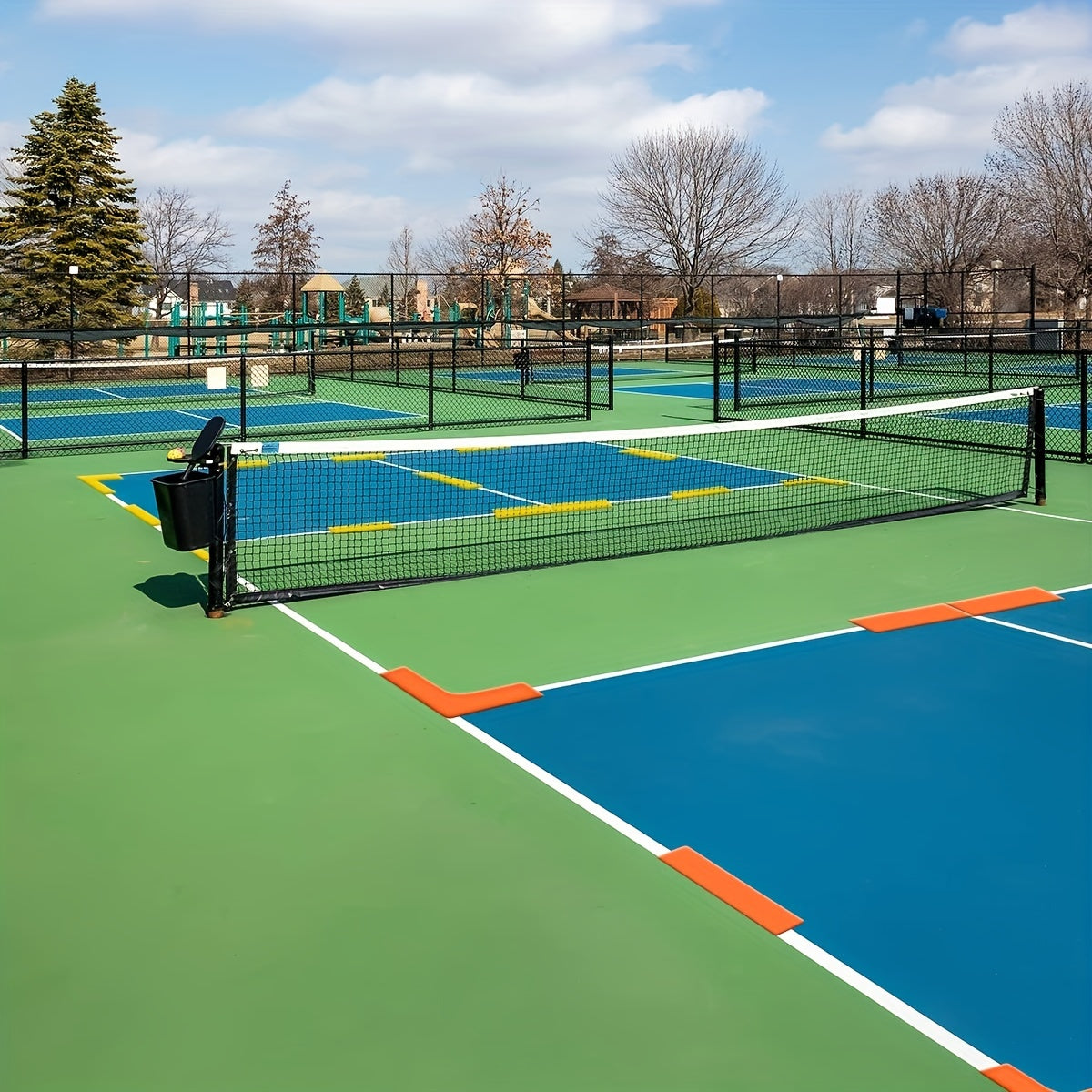 Pickleball Field Marker Kit with Throwing Marker and Court Signs