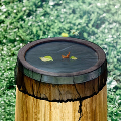 Rain Bucket Net Cover for Outdoor Garden Water Tank Protection
