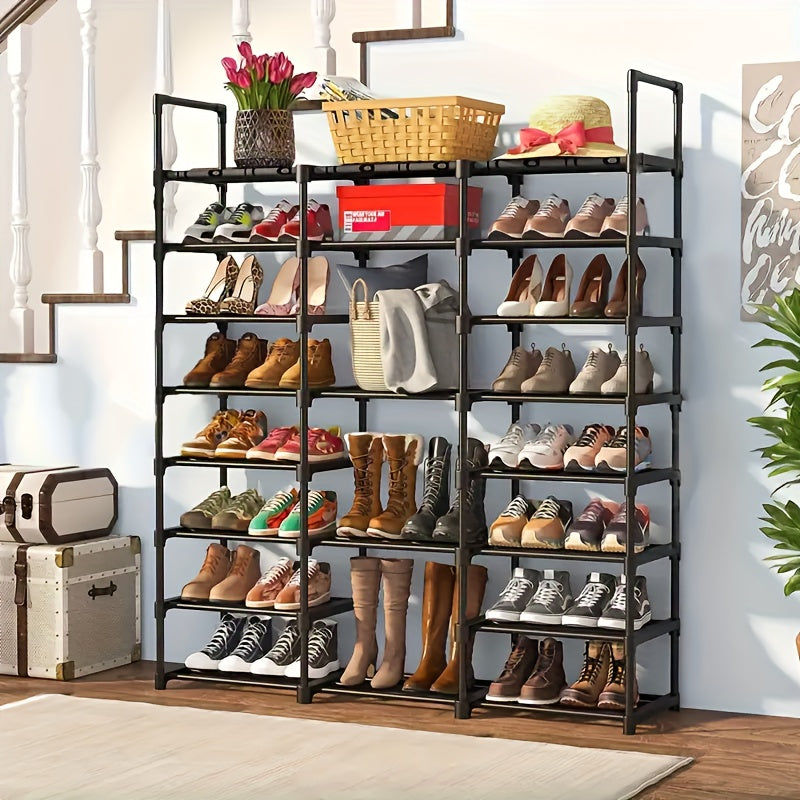 8 Layer Stackable Shoe Storage Rack, Detachable and Expandable
