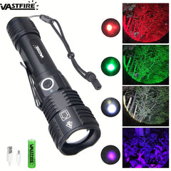 Rechargeable Green Red UV Flashlight for Pet Urine Detection