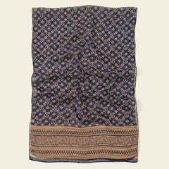 Chiffon Silk Scarf Dark Classical Print Vintage Shawl Women Neck Wrap Headscarf
