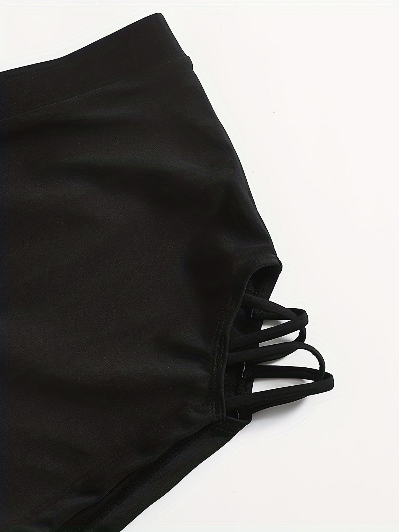 Criss Cross Side Swimwear Shorts High Stretch