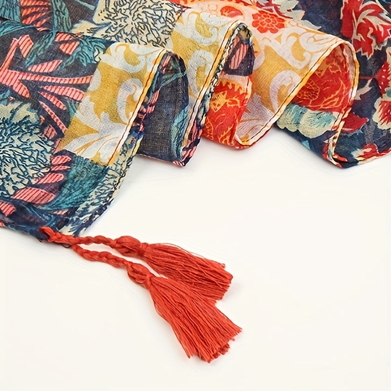 Men's Tassel Sun Protection Shawl Scarf