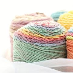 Milk Cotton Rainbow Yarn for DIY Knitting Crocheting Soft Comfortable