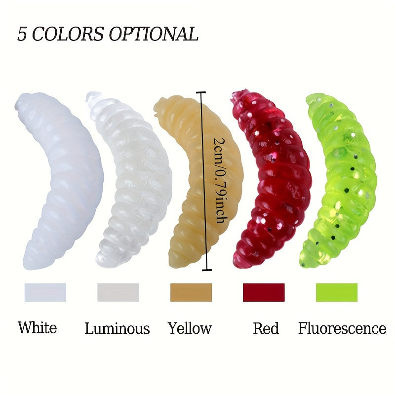 125pcs Bionic Soft Worm Floating Soft Lure For Trout Fishing