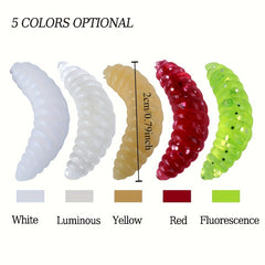 125pcs Bionic Soft Worm Floating Soft Lure For Trout Fishing