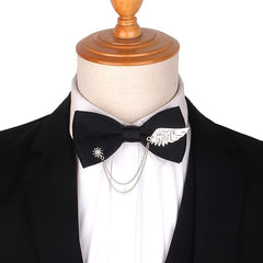 Metal Decor Bow Tie Uniform Bowtie Party Accessories For Women