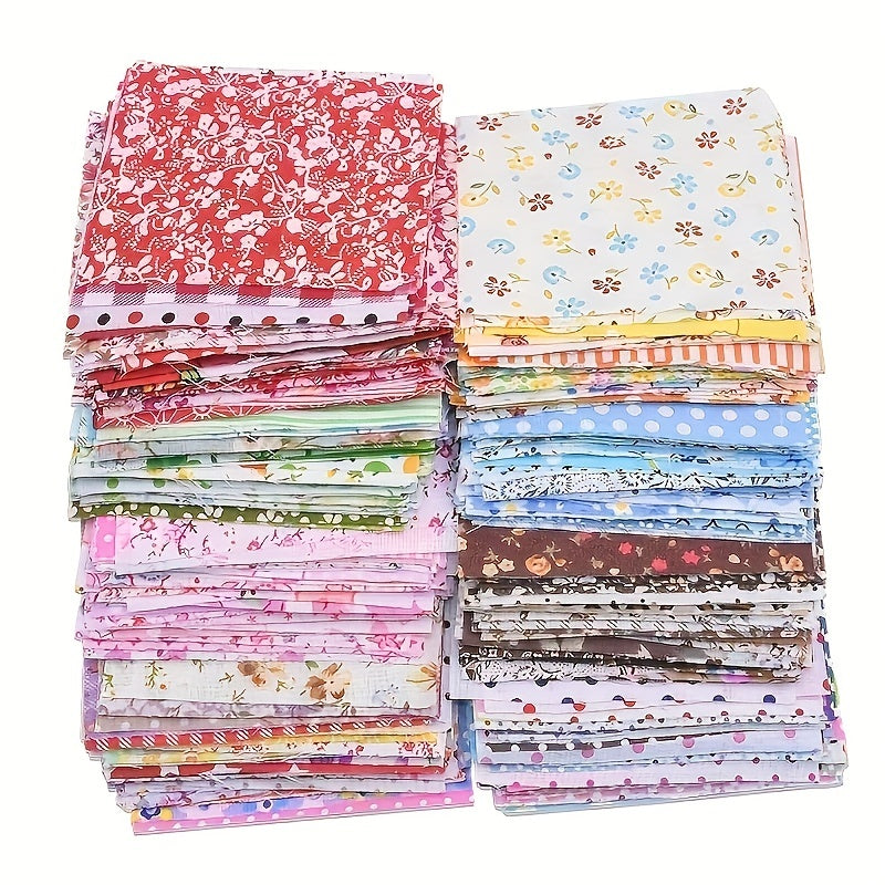 60/100pcs 9x9 Cotton Cloth Set DIY Floral Doll Patchwork Handcraft
