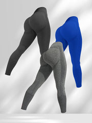 3 Pack of High Waisted Butt Lifting Workout Leggings