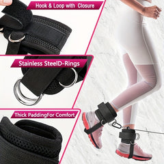 Padded Ankle Straps For Cable Machine - Glute Training & Kickbacks