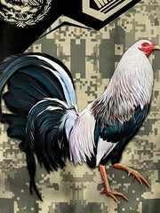 Mexico Rooster Print Men's Round Neck Sweatshirt for Autumn Winter