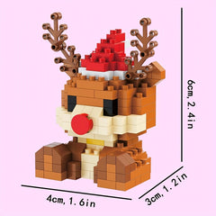 Christmas Building Blocks Toy Set with Santa, Elf, Snowmen & More