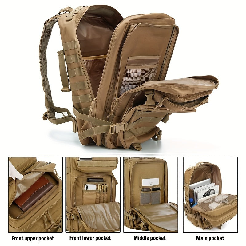 45L Military Backpack Large Capacity Mountaineering Bag Bug Out Bag Hiking Rucks