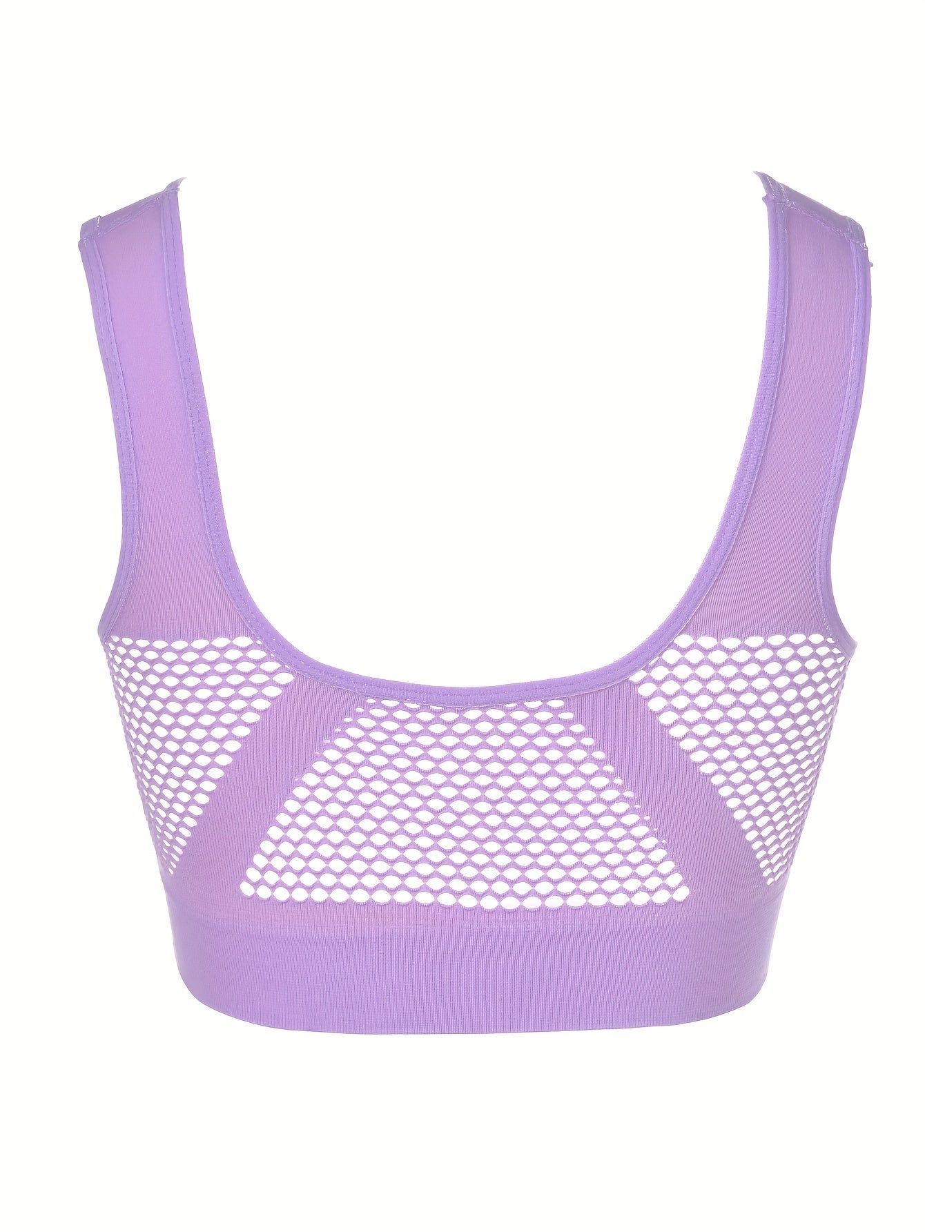 Fishnet Stitching Sports Bra Hollow Out Yoga Fitness Bra