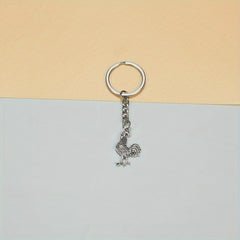 Retro Rooster Alloy Key Chain Pendant Bag Hanging Key Chain Ornament