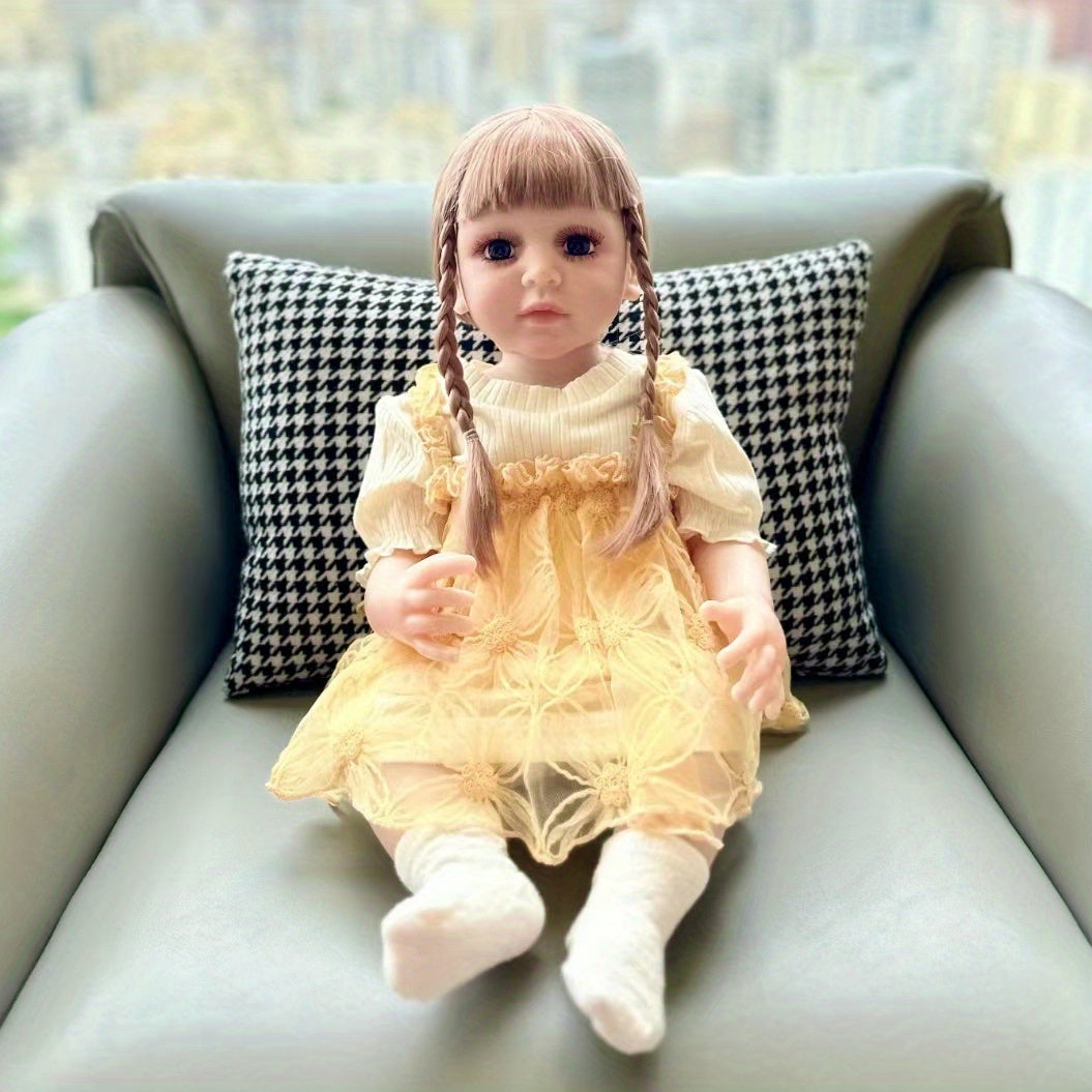 Realistic Silicone Reborn Baby Girl Doll Toy DIY Dressing Hair Styling