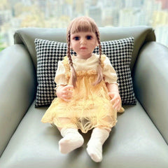 Realistic Silicone Reborn Baby Girl Doll Toy DIY Dressing Hair Styling