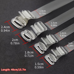 2pcs Invisible Shoulder Straps Transparent Adjustable Underwear Women's Accessor